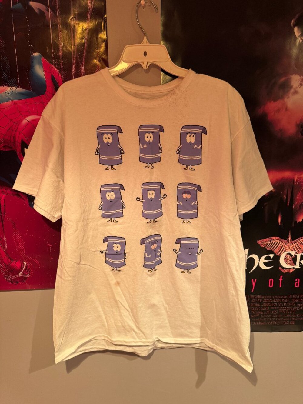 South Park Towelie Graphic T Shirt White Funny Cartoon Tee Adult Size XL